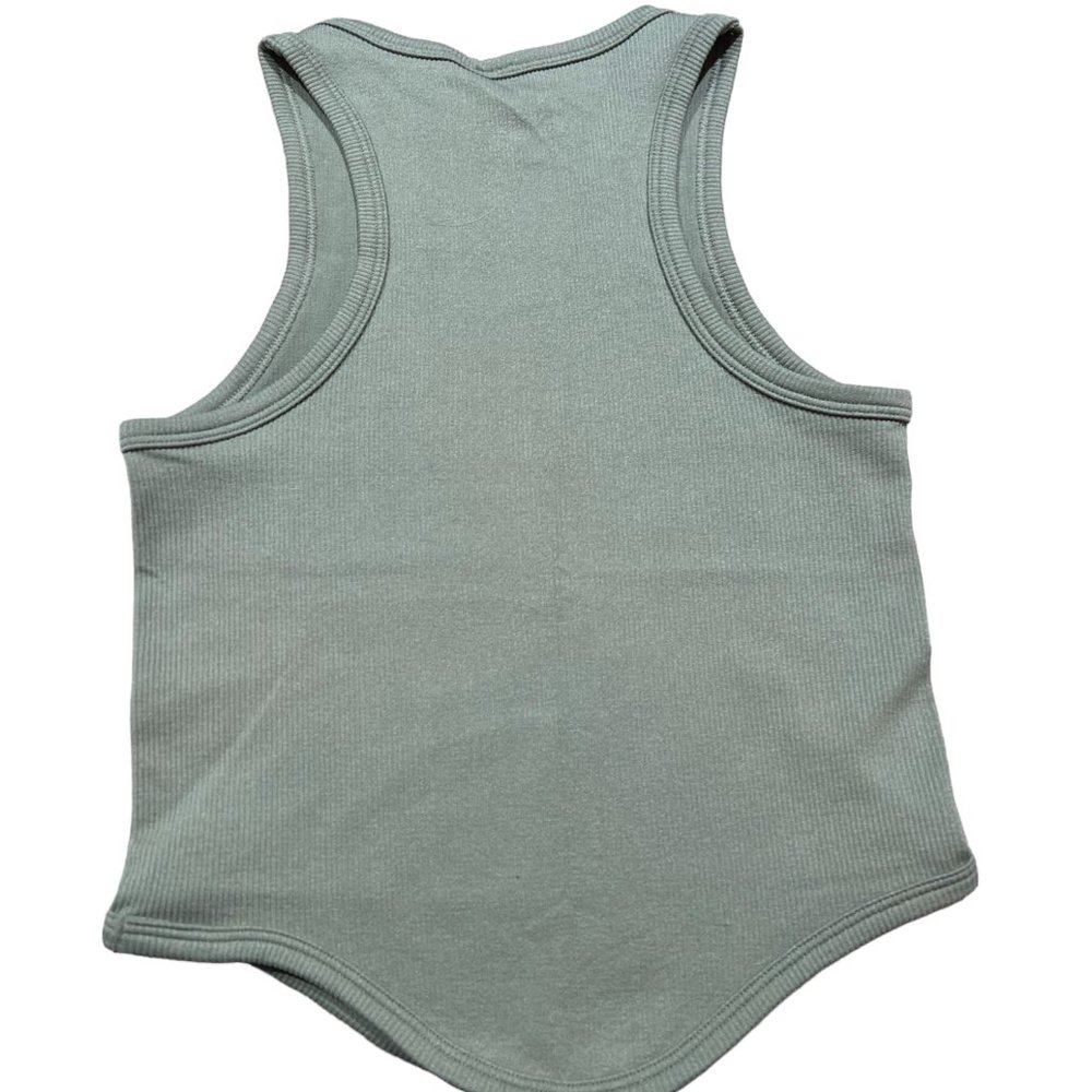 Women's Dynamic Racerback Scooped Hem Ribbed Tank One Size - Picture 2 of 4